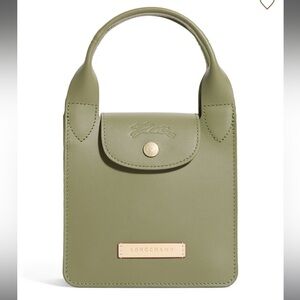 Longchamp Green Extra Small Leather Le Pliage Du Jardinier Bag
